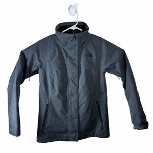 The North Face Jacket Women’s Medium Hyvent Grey Outdoor Shell Rain Coat-NO HOOD